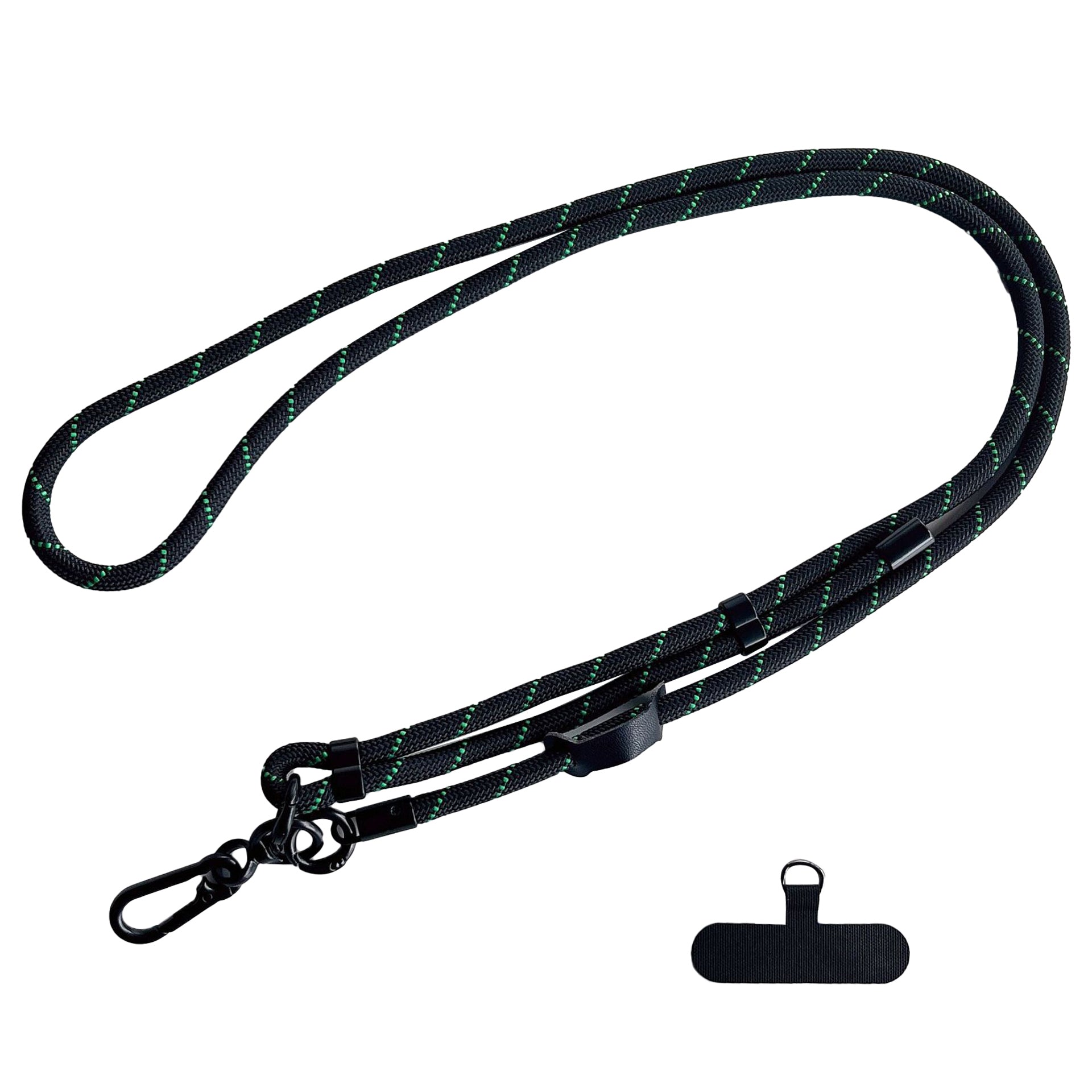 7mm Nylon Phone Lanyard Dual Color Crossbody Carrier Phone Charm with Tether Tab 7mm Nylon Phone Lanyard Dual Color Crossbody Carrier Phone Charm with Tether Tab